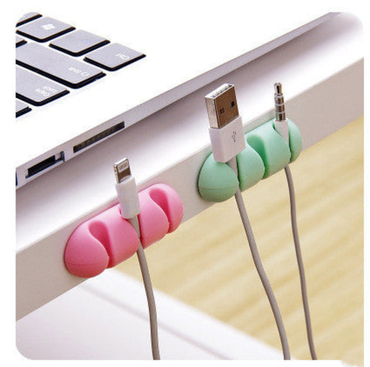 Silicone Cable Organizer Clips - 3 Card Holder Wire Management Set