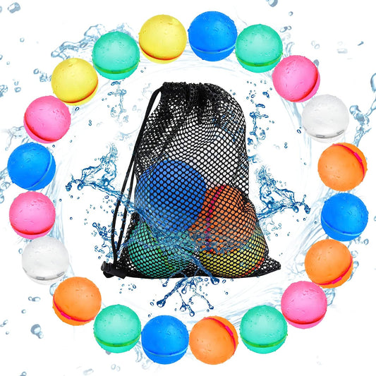 Reusable Water Balloons (12 Pack) - Eco-Friendly Silicone Water Toys