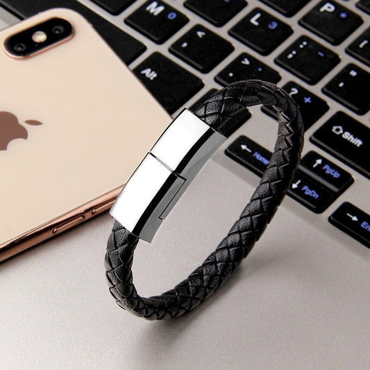 Wearable Charging Bracelet - Portable USB Charger Cable Wristband