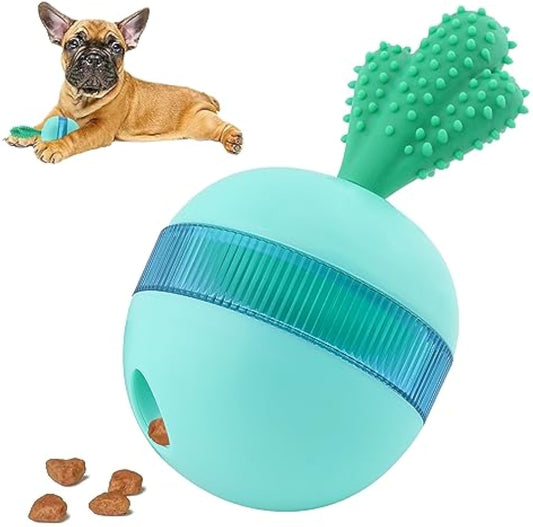 Interactive Dog Treat Puzzle Toy - Durable Rubber Toy for Medium & Large Dogs